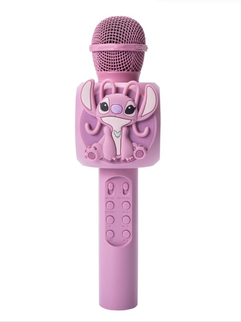 New! Disney Stitch Bluetooth Karaoke Microphone Featuring Angel
